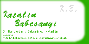 katalin babcsanyi business card